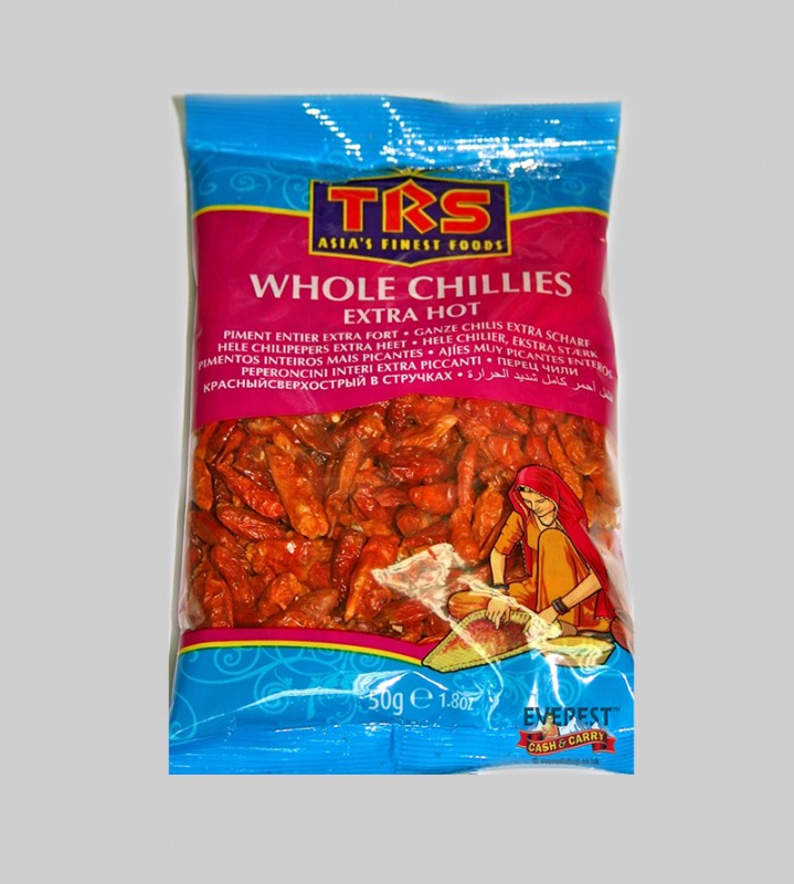 TRS whole chillies extra hot 50g | Everest Cash & Carry